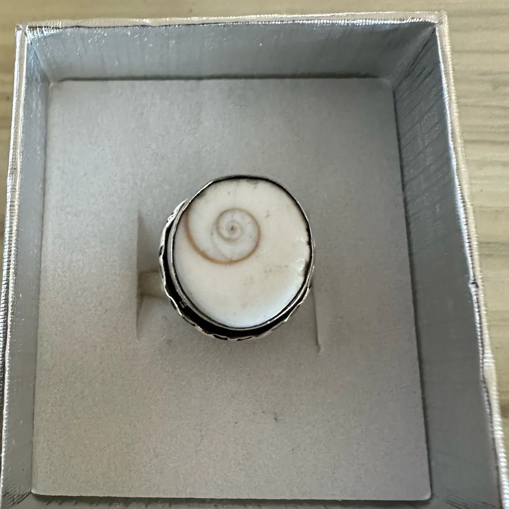 💕 Shiva Eye Sterling Silver overlay Ring Handmade Minimalist Victorian Style - Picture 1 of 6